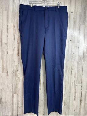 Men's Navy Dress Pants - Classic Straight Fit